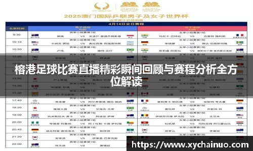 榕港足球比赛直播精彩瞬间回顾与赛程分析全方位解读