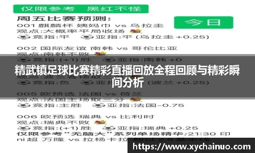 精武镇足球比赛精彩直播回放全程回顾与精彩瞬间分析